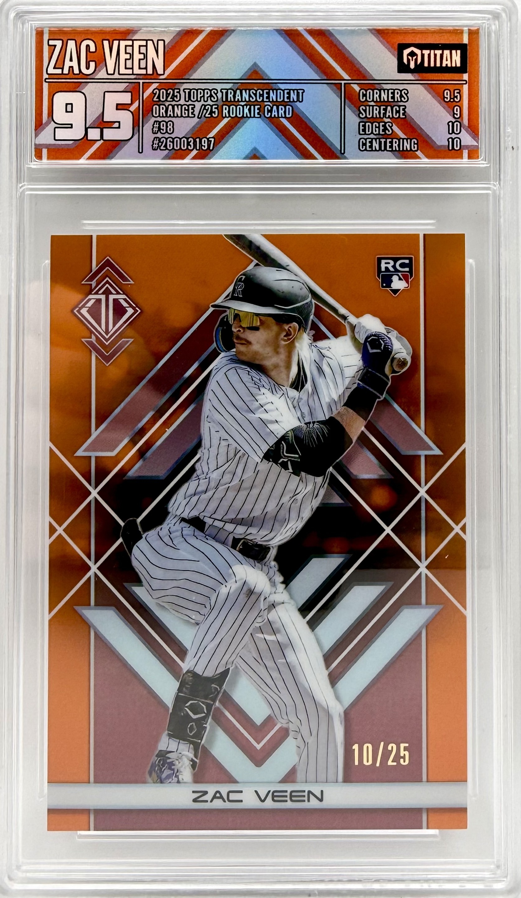Zac Veen 2025 Topps Transcendent TITAN 9.5